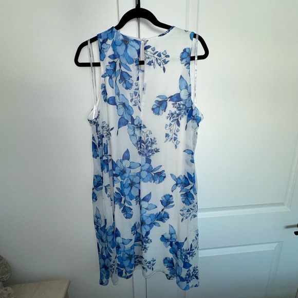💙 Calvin Klein Blue & White Floral Shift Dress | NWT | Size 14 - Picture 5 of 5